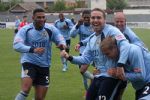 Wes Bancroft celebrates his Salford City goal in style
